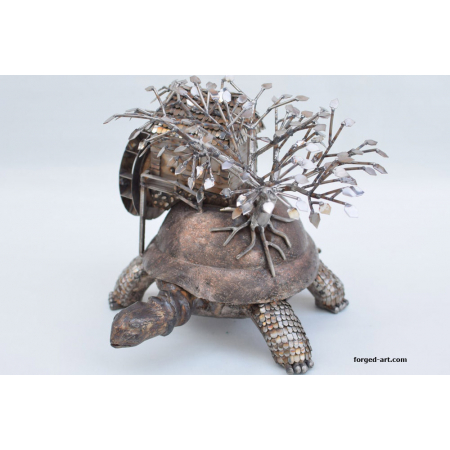 forged sculpture turtle
